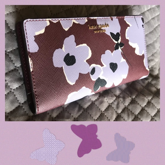 ✨KATE SPADE✨Slim Bifold Floral Wallet NEW - Picture 3 of 10